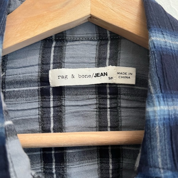 Rag & Bone Sadie Plaid Curved Hem Shirt Dress Women’s S - Picture 7 of 7